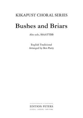 Traditional: Bushes and Briars