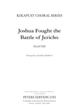 Traditional: Joshua Fought the Battle of Jericho