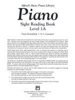 Alfred's Basic Piano Course: Sight Reading Book 1A Product Image
