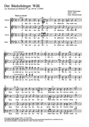 Schumann: Der Bänkelsänger Willi (Op.146 no. 2; g-Moll)