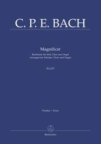 Bach, CPE: Magnificat (Wq 215) (Version for Choir & Organ) (L) (Series: Choir & Organ)