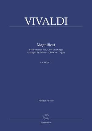 Vivaldi, A: Magnificat in G minor (RV610, 611) (Version for Choir & Organ) (L) (Series: Choir & Organ)