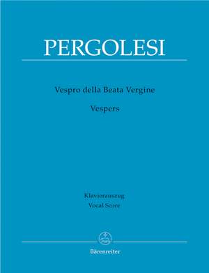 Pergolesi, G: Vespers (Vespro della Beata Vergine) (L) (Reconstructed by Malcolm Bruno)