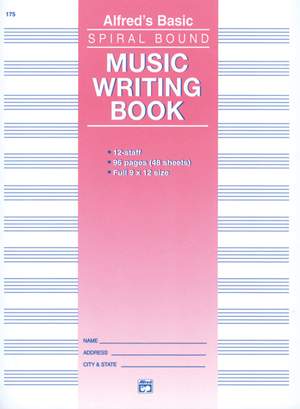 12 Stave Music Writing Book (9" x 12")