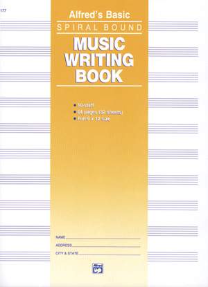 Music Writing Book (9" x 12"), 10-Stave