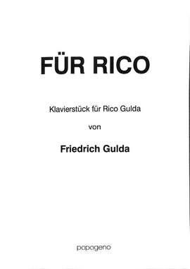 Gulda, Friedrich: Fur Rico
