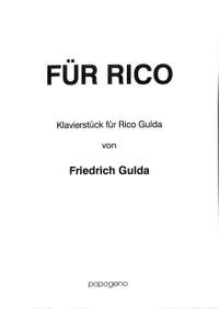 Gulda, Friedrich: Fur Rico