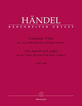 Handel, GF: Trio sonata in F (HWV 405) (Urtext)