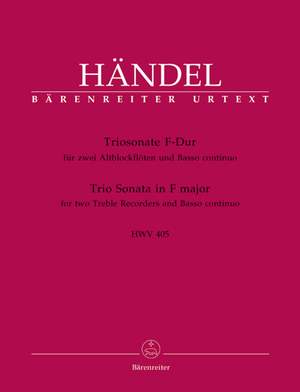 Handel, GF: Trio sonata in F (HWV 405) (Urtext)