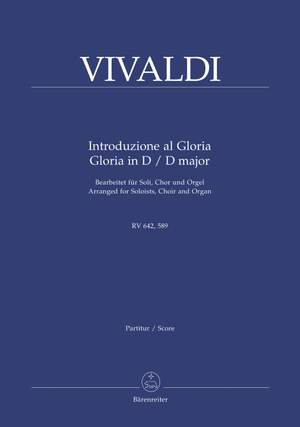 Vivaldi, A: Introduzione al Gloria. Gloria in D maj (RV 642, 589) (Version for Choir & Organ) (L) (Series: Choir & Organ)
