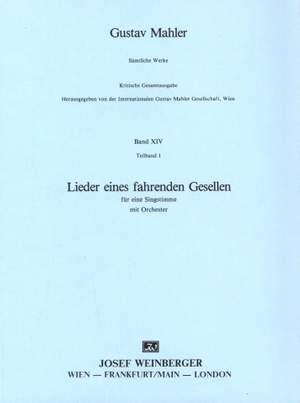 Mahler, G: Lieder eines fahrenden Gesellen (full score)