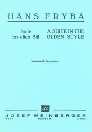 Fryba, Hans: Suite in Olden Style (double bass)