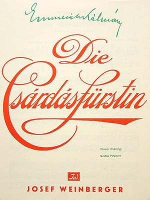 Kalman, Emmerich: Csardasfuerstin, Die/Potpourri (piano)