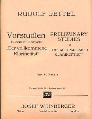 Jettel, Rudolf: Accomplished Clarinettist, The Book 3