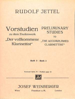 Jettel, Rudolf: Preliminary Studies Book 3 (clarinet)