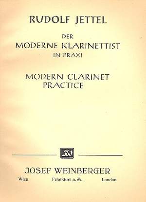 Jettel, Rudolf: Modern Clarinet Practice Book 2