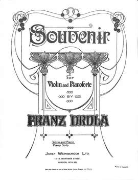 Drdla, Franz: Souvenir (violin and piano)