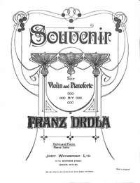 Drdla, Franz: Souvenir (violin and piano)