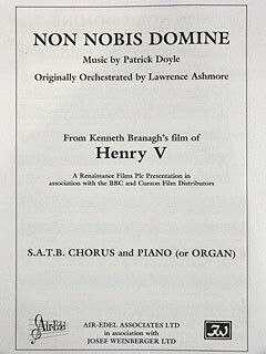 Doyle, Patrick: Non Nobis Domine SATB acc.