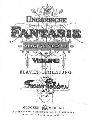 Lehar, Franz: Hungarian Fantasy (violin and piano)