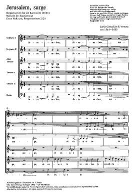 Gesualdo di Venosa: Jerusalem, surge