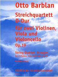 Barblan, Otto: Streichquartett D-Dur op. 19