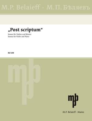 Silvestrov, V: "Post scriptum"