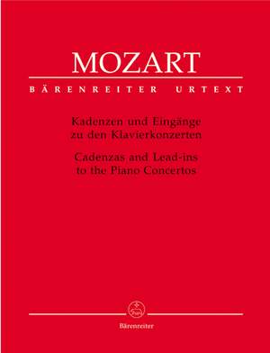 Mozart, WA: Cadenzas and Lead-ins to the Piano Concertos (Urtext)