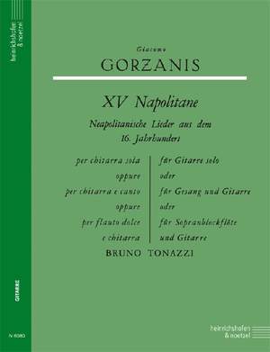 Gorzanis: 15 Neapolitan Songs for voice & guitar