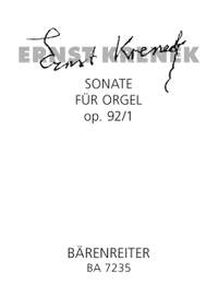 Krenek, E: Sonata, Op.92/ 1