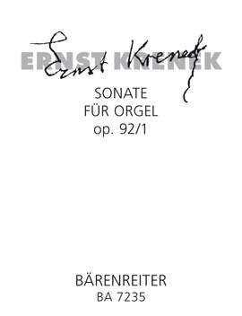 Krenek, E: Sonata, Op.92/ 1