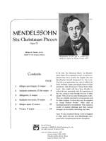 Felix Mendelssohn: Six Christmas Pieces, Op. 72 Product Image