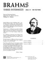 Johannes Brahms: 3 Intermezzi, Op. 117 Product Image