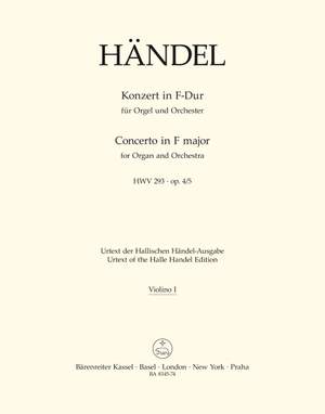 Handel, GF: Concerto for Organ, Op.4/ 5 in F (HWV 293) (Urtext)