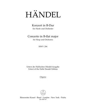 Handel, GF: Concerto for Harp in B-flat (HWV 294) (Urtext)