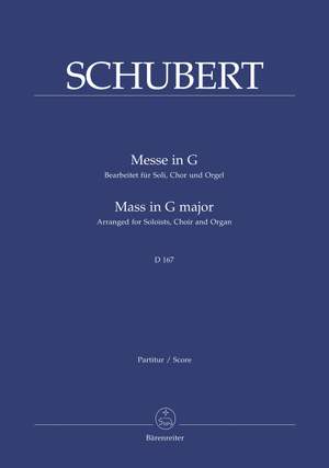 Schubert, F: Mass in G (D.167) (Version for Choir & Organ) (L). (Series: Choir & Organ)
