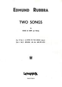 Edmund Rubbra: Two Songs Opus 4 Nr 2/Opus 13 Nr 2