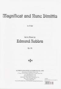 Edmund Rubbra: Magnificat and nunc dimittis Opus 65