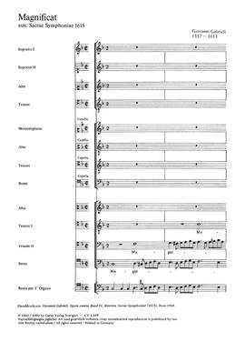 Gabrieli: Magnificat a 12 voci