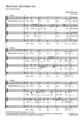 Praetorius: Te Deum (CDur)