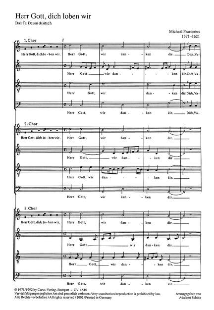 Praetorius: Te Deum (CDur)