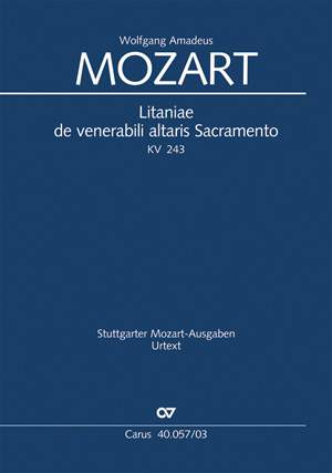 Mozart: Litaniae de venerabili altaris Sacramento in Es (KV 243; Es-Dur)