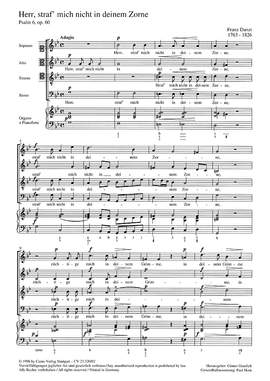 Danzi: Herr, straf' mich nicht (Op.60)