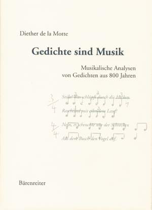 la Motte D. de: Gedichte sind Musik (G). 