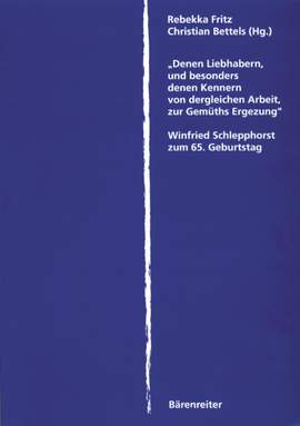 Fritz R: Denen Liebhabern, und besonders denen kennern von dergleichen Arbeit, zur Gemueths Ergezung (G).