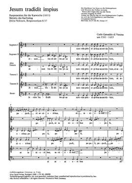Gesualdo di Venosa: Jesum tradidit impius