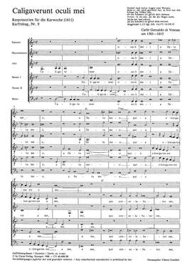 Gesualdo: Caligaverunt oculi