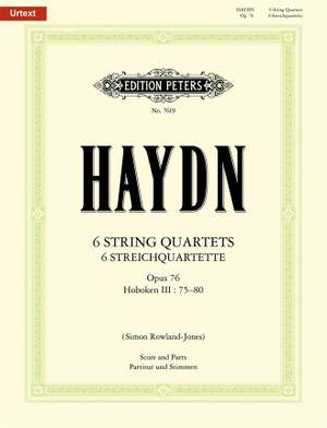 Haydn: The 6 String Quartets Op.76 (Full Score & Parts)