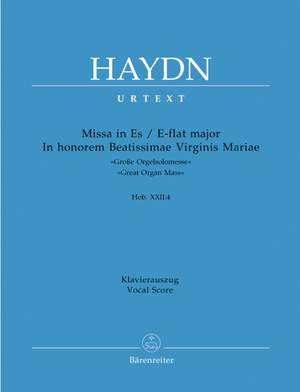 Haydn, FJ: Missa in honorem B.M.V. (Great Organ Mass) (Hob.XXII:4) (Urtext) (L)