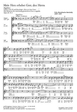 Mendelssohn Bartholdy: Mein Herz erhebet Gott. Deutsches Magnificat (Op.69 no. 3)